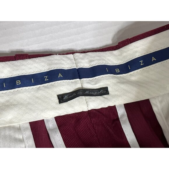 Ibiza Blanca Men’s Size 34 x 36 Brick Red 100% Cotton Corduroy Pants Raw Hem NEW - Picture 7 of 10